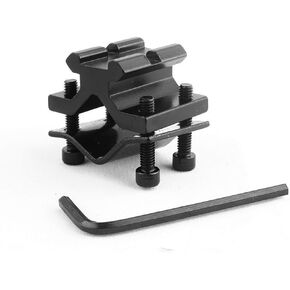 20mm Barrel Rail Mount Tube Adapter, Rifle Gun Laser Flashlight Barrel Clamp, Scope Mount with Barrel Adapter
