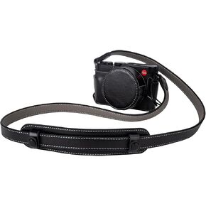 Rieibi Handmade Genuine Leather Camera Case Kit for Leica D-LUX8 Camera case,Half Case for Leica DLUX8 Case with Front Lens Cap and Shoulder Strap