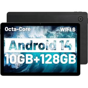 Android Tablet, 11 inch Tablet, 10GB RAM 128GB ROM 1TB TF Card Expansion, Octa-Core Processor, 1280x800 IPS HD Touch Screen, Widevine L1, 6800mAh Battery, Wi-Fi 6, BT 5.2, Dual Camera
