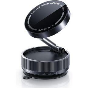 Magnetic Phone Holder,360° Rotation Adjustable Vacuum Suction Phone Mount,Car Phone Mount for Smooth Surface/Mirrior/Car,Cell Phone Holder for All Smartphone ﻿