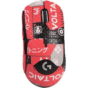 Mouse Grip Tape Full Coverage for Logitech G PRO X Superlight/2 Lightspeed Wireless, Mouse Anti Slip Grip Tape,Self-Adhesive PreCut Sweat-Resistant Professional Mice Upgrade Kit(Red)
