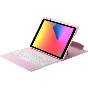 Keyboard Case for iPad Air 11-inch (M2) 2024 & iPad Air 10.9-Inch 5th 4th Gen & iPad Pro 11" 4th/3rd/2nd/1st Gen, Smart iPad Keyboard Case with Pencil Slot (Pink)