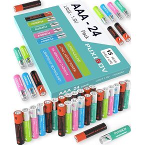Triple AAA Batteries 24 Pack Battery: Alkaline Long-Lasting Batteries - Leakproof 1.5V Batteries - LR03 Size Batteries for Household