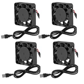 4Pack 40mm x 10mm 4010 DC 5V USB Brushless Cooling Fan, Dual Ball Bearing