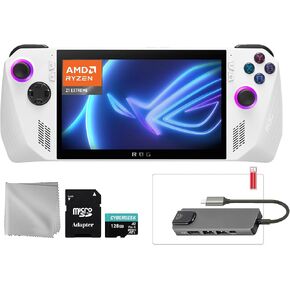 ASUS ROG Ally 1TB SSD Gaming Handheld 7-inch Touchscreen 120Hz FHD 1080p AMD Ryzen Z1 Extreme Processor, Mytrix Hub, 128GB MicroSD Card, 4 Accessories: 5 in 1 Bundle, White