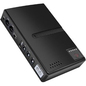 MINI UPS Battery Proper Power Source Supply Loftipricted Office لجهاز التوجيه ، المودم ، كاميرا أمان CCTV ، الهاتف الذكي ، 10400mAh 36W USB 5V DC 5V 9V 12V POE 15V 24V 6 Outlets (US