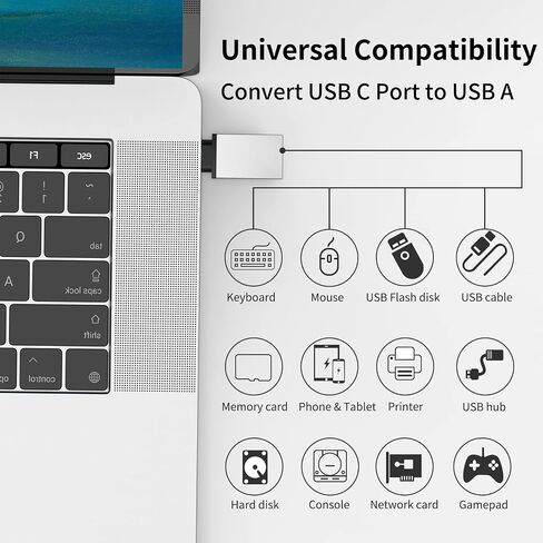 USB C Male to USB Female Adapter (1 Pack) and USB C Female to USB Male Adapter(1 Pack) Compatible with iPhone 11 12 13 14 Pro Max iMac 2021 iPad Pro 2021 MacBook Pro and More Type-C Devices in Saudi Arabia