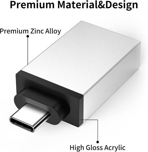 USB C Male to USB Female Adapter (1 Pack) and USB C Female to USB Male Adapter(1 Pack) Compatible with iPhone 11 12 13 14 Pro Max iMac 2021 iPad Pro 2021 MacBook Pro and More Type-C Devices in Saudi Arabia