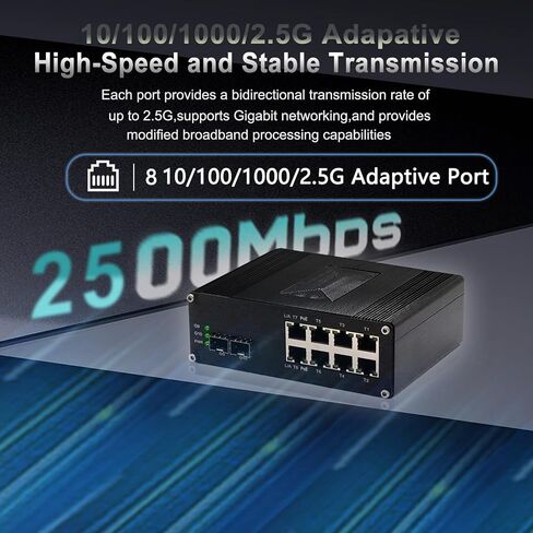 الصناعي غير المُدارة 8 Port Ethernet Poe+ Switch Din Rail Mount 8 Port RJ45 in Saudi Arabia