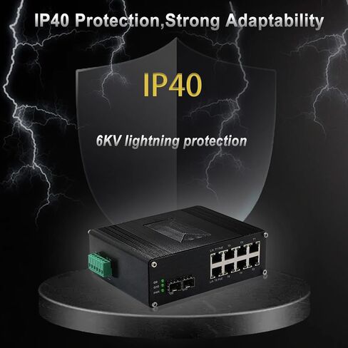 الصناعي غير المُدارة 8 Port Ethernet Poe+ Switch Din Rail Mount 8 Port RJ45 in Saudi Arabia