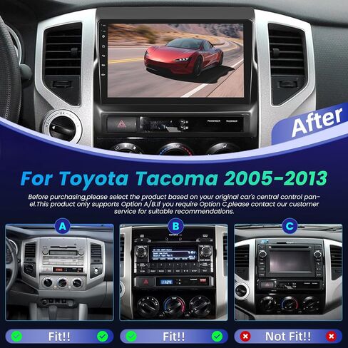 NHOPEEW [2+64G] Car Stereo for Toyota Tacoma 2005-2013 - 9 inch Touchscreen Android 13 Upgrade Radio - Wireless Carplay and Android Auto, DSP Audio, WiFi, GPS, FM/RDS Radio + AHD Backup Camera in Saudi Arabia