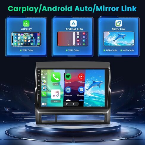 NHOPEEW [2+64G] Car Stereo for Toyota Tacoma 2005-2013 - 9 inch Touchscreen Android 13 Upgrade Radio - Wireless Carplay and Android Auto, DSP Audio, WiFi, GPS, FM/RDS Radio + AHD Backup Camera in Saudi Arabia