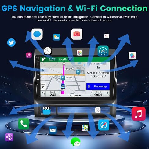 NHOPEEW [2+64G] Car Stereo for Toyota Tacoma 2005-2013 - 9 inch Touchscreen Android 13 Upgrade Radio - Wireless Carplay and Android Auto, DSP Audio, WiFi, GPS, FM/RDS Radio + AHD Backup Camera in Saudi Arabia