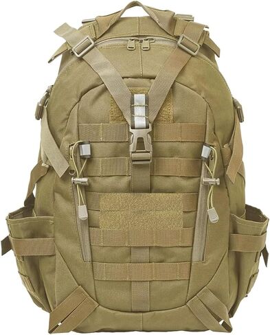 aiGear 25L Tactical Backpack, MOLLE Hiking Daypack, Khaki in Kuwait