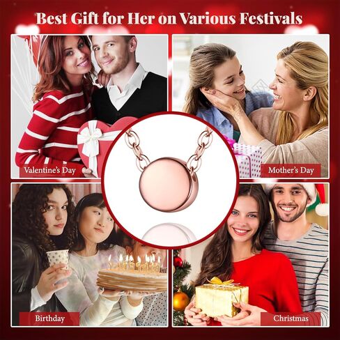 BriLove Gifts for Mom Women's 925 Sterling Silver Dainty Tiny Dot Necklace Round Circle Pendant Choker Necklacefor Mothers Day/Valentines Day/Birthday/Christmas/Anniversary in Saudi Arabia