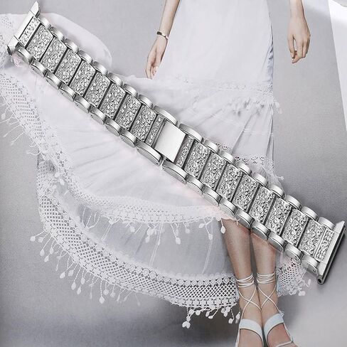 IDW13, IDW16, IDW17, IDW19, IDW20, IDW21, IDW23, IDW25, IDW26 Smartwatch Band, Women Jewelry Bling Diamond Metal Dressy Strap Adjustable Replacement Strap Accessories Sports Band for Men Women Compatible for IDW13, IDW16, IDW17, IDW19, IDW20, IDW21, IDW23 in Saudi Arabia