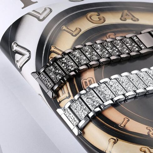 IDW13, IDW16, IDW17, IDW19, IDW20, IDW21, IDW23, IDW25, IDW26 Smartwatch Band, Women Jewelry Bling Diamond Metal Dressy Strap Adjustable Replacement Strap Accessories Sports Band for Men Women Compatible for IDW13, IDW16, IDW17, IDW19, IDW20, IDW21, IDW23 in Saudi Arabia