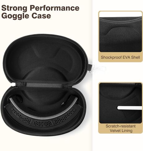 MoKo Storage Case for Safety Sunglasses, EVA Semi Hard Shell with Belt Clip, Scratch-Resistant Protective Eyeglasses Case in Kuwait