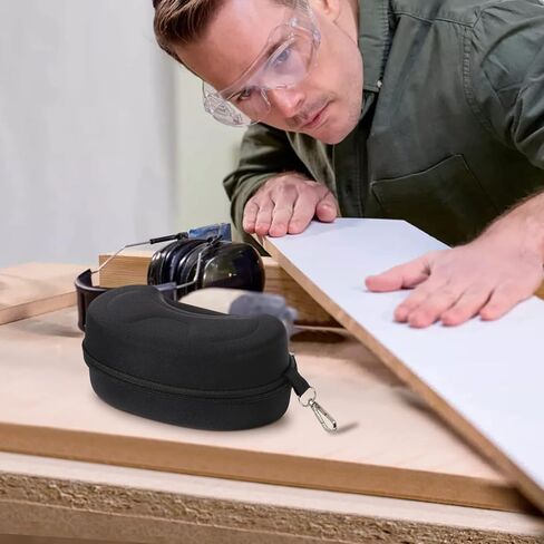 MoKo Storage Case for Safety Sunglasses, EVA Semi Hard Shell with Belt Clip, Scratch-Resistant Protective Eyeglasses Case in Kuwait