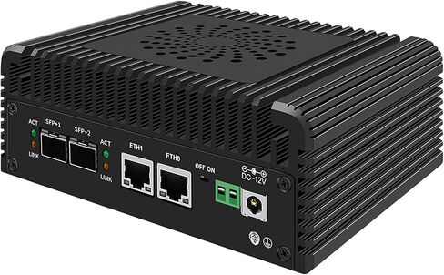 Mini Firewall Core I3 N305 Fanless,4 LAN Firewall Mini PC,2x10G SFP+ 2xi226-V 2.5G RJ45 LAN,WiFi Slot, 6*USB, 2*HDMI, 2* COM,No DDR5 No NVMe in Saudi Arabia