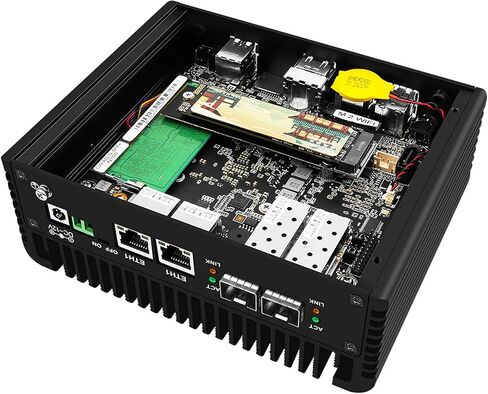 Mini Firewall Core I3 N305 Fanless,4 LAN Firewall Mini PC,2x10G SFP+ 2xi226-V 2.5G RJ45 LAN,WiFi Slot, 6*USB, 2*HDMI, 2* COM,No DDR5 No NVMe in Saudi Arabia