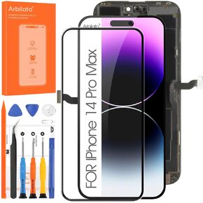 OLED Screen for iPhone 14 Pro Max Screen Replacement for iPhone A2894 LCD Screen A2651,A2893,A2895 3D Touch Display Digitizer Assembly Repair Parts（Black No Frame）