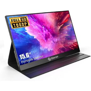 STEREN 16" Portable HDR Monitor for Laptops – Full HD Display with USB-C, HDMI, and Ultra-Slim Design