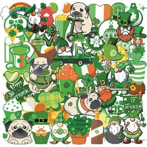 St Patricks Day Stickers for Kids & Teenagers - 100 Pcs Shamrock Stickers Water Bottle Stickers etc, for Classroom Party Decoration…
