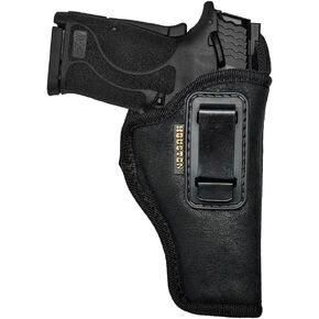 IWH Concealed Carry Holster Nobuck Eco Leather by Houston Fits: Glock 17/22/31/20/21, H&K USP/P2000, Beretta 92FS, XD, XDM, Ruger 9/40/45//P9S, S&W M&P 9/40/45, SIG P320/2020/250