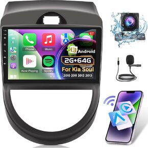 [2G+64G] for 2010 2011 2012 2013 Kia Soul Radio, Android 13 Car Stereo with 9 inch Touch Screen, Carplay/Android Auto/1080P/Bluetooth/WiFi +AHD Backup Camera