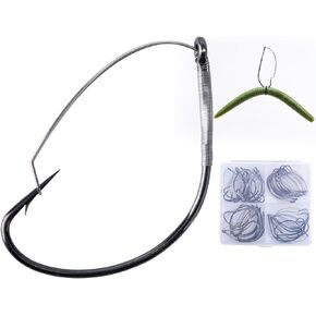 Wacky Weedless Rig Hooks, Jig Head Worm Weights Hook Bass Fishing Hooks for The Wacky Rig & Neko Rig