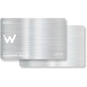 NFC Crypto Wallet - Pack of 2 cards - Metal Design Card for Cold Crypto Wallet - Storage for Bitcoin, Ethereum & Others - Offline Hardware Wallet with Increased Security - Seed Phrase
