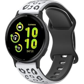 Bands for Garmin Vivoactive 5 / Vivoactive 3 Watch Band, Garmin Venu 2 Plus / Venu Sq / Venu Watch Band Women Men, Soft Silicone Sport Replacement Strap Compatible with Garmin Vivoactive 5, Vivoactive 3 Music, Venu Sq2, Venu Sq Music, Forerunner 645 / 245