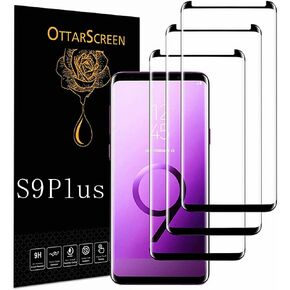 Galaxy S9 Plus Protector ، 3 حزمة Galaxy S9 بالإضافة إلى واقي الشاشة الزجاجي المقسى ، سهولة التثبيت ، واقي شاشة زجاجي من الزجاج ثلاثي الأبعاد 9H لـ Samsung Galaxy S9 Plus 【3 Pack】 in Kuwait