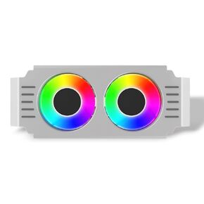 Memory RAM Cooler ARGB Fans, RAM Cooler, ARGB RAM Radiator Computer Memory Module Heat Sink PWM Temperature Control Fan for DDR DDR2 DDR3 DDR4 DDR5 (White)