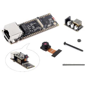 ESP32-S3 ETH Development Board, 10/100Mbps RJ45 Ethernet Port, 240MHz Dual Core Processor, Onboard Type-C Port & TF Card Slot, Support W-Fi&BLEÐ Communication, with POE Module and OV2640 Camera