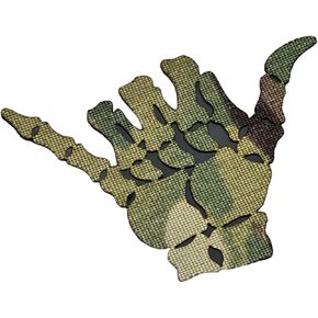 Funny Patch Hang Loose Shaka Laser-Cut Compatible with Velcro Patches for Backpacks, Tactical Patches, Molle Accessories - Multicam OCP - Military Patches, Backpack Patches, Patches for Hats