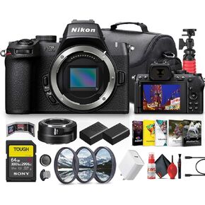 Nikon Z50 II Compact Lightweight Mirrorless Digital Camera (1784) FTZ II Mount Adapter + 64GB Memory Card + EN-EL25 + Photography Software + Camera Bag + Flexible Tripod + More (Renewed)