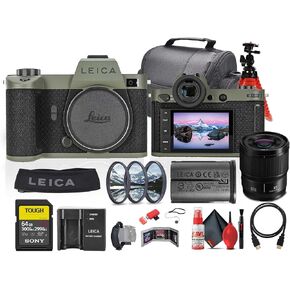 Leica SL2-S Reporter Edition Mirrorless Camera (10891) + Panasonic Lumix S 35mm Lens + 64GB Memory Card + Lens Filter Kit + Camera Bag + Flexible Tripod + Cleaning Kit + HDMI Cable + More