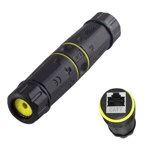 IP68 Waterproof RJ45 Coupler, 10 Gbps Waterproof RJ45 Connector Shielded, Outdoor Network LAN Cable Extender, Outdoor Ethernet LAN Cable Extender Female to Female for Cat7/Cat6/Cat5E/Cat5