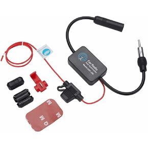 Car Auto Stereo FM & AM Radio Signal Antenna - Aerial Signal Amplifier Booster | Acc 12v Input Suitable for car Accessories & Essentials.