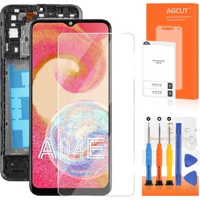 for Samsung Galaxy A04E Screen Replacement for Samsung A04E LCD Display SM-A042F SM-A042M Screen Replacement Digitizer Touch Assembly Repair Parts with Frame