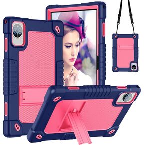 ل Zonko D106 10 بوصة Android 14/لـ Vozizov D106 Tablet Android 14 2024 CASE حالة ثقيلة بنيت في حزام الكتف Kickstand يدوي ل Zonko D106/Moonstars D106B Tablet (Navypink)