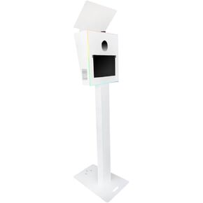 Bella Portable Photo Booth Shell with LED Lights, Bounce Card, Strobe Flash, Lightweight Aircraft-Grade Aluminum Body and Stylish Outlook - White