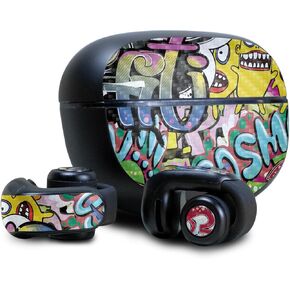 Headphone Skin Compatible with Bose Ultra Open Earbuds - Funky Graffiti - Premium 3M Vinyl Protective Wrap Decal Cover - Easy to Apply | Crafted in The USA by MightySkins