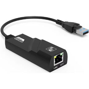 Ethernet Network Adapter, USB to RJ45 LAN Wired Adapter for Ultrabook, Chromebook, Laptop, Desktop, Plug and Play USB 3.0 1000Mbps Compatible with MacBook Steam Deck, Switch, Windows