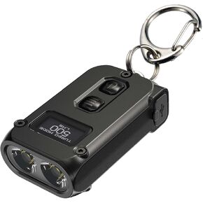 NITECORE TINI 2 Dual LED Rechargeable Keychain Light - 500 Lumen (Black)