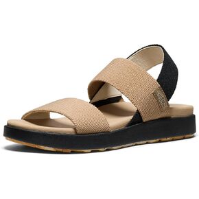 KEEN Women's Elle Backstrap Casual platform open toe Wedge Sandals, Merlot/Birch, 5.5 in Kuwait