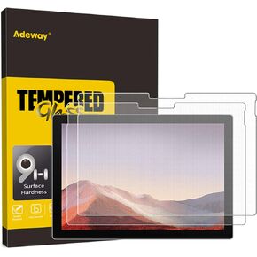 Adeway Tempered Glass Paper Screen Protector for Microsoft Surface Pro 7/7 Plus/6/5/4/3 12.3 inch,Easy installation/Writing Like on paper-2 Pack