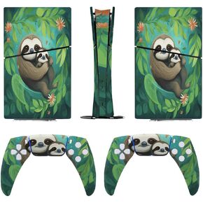Sticker Skin for Model 5 Slim Digital Edition Painting Sloth Skin Accessories Cover Skins Anime Vinyl Cover Sticker Full Set for Model5 Slim Digital Edition